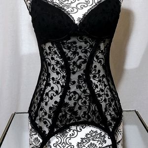 L'Agent Rosalyn Polka Dot Basque Corset
